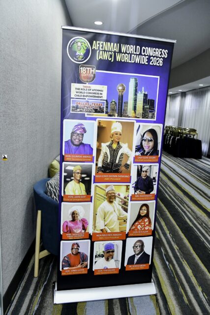 Convention banner displayed in the room